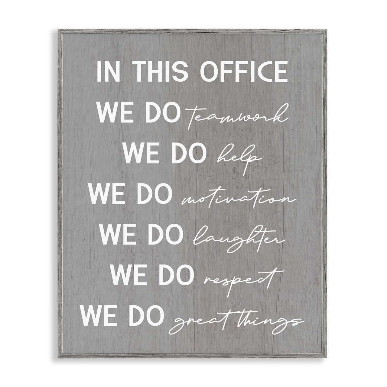 Stupell Industries Inspirational Office Phrases Framed Giclee Wall Art Design by Daphne Polselli